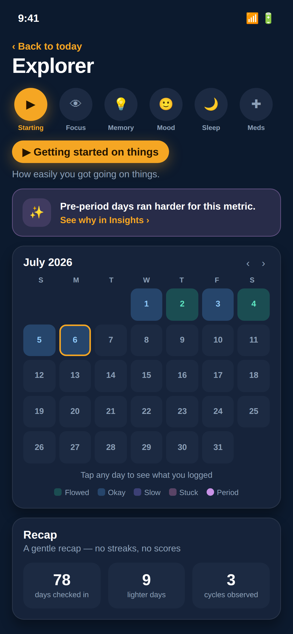Explorer calendar heat-map